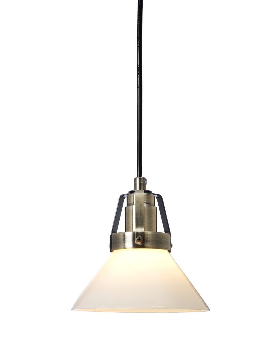 Lampe Style École Ø15 Blanc lampe de fenêtre De Cottex - Livré avec câble noir de 3,5 m et prise.
