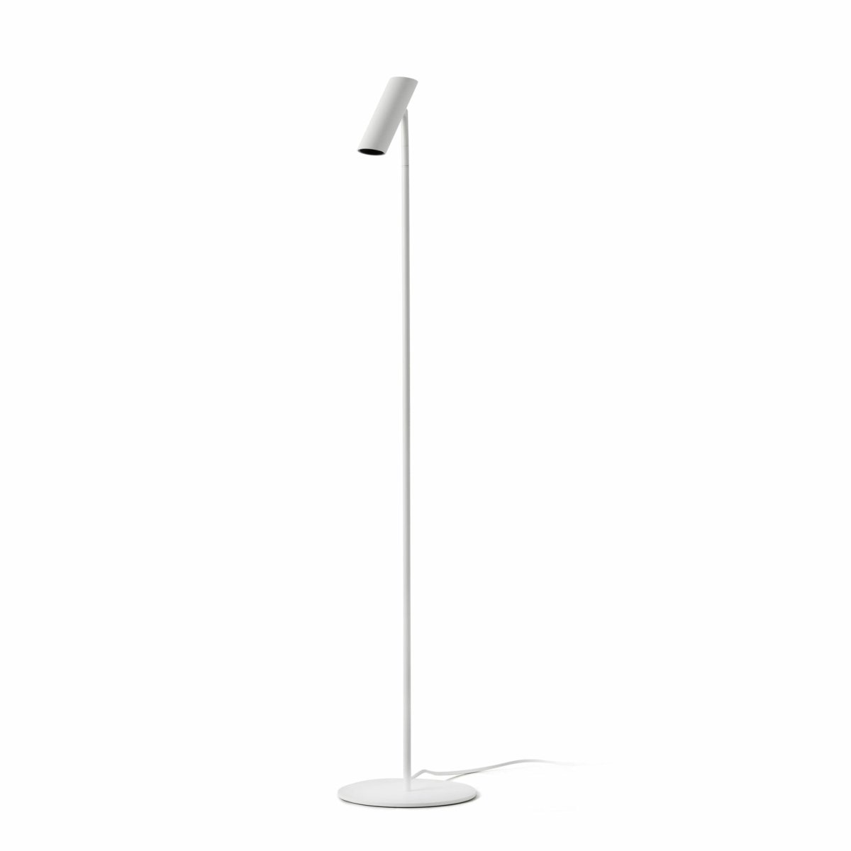 Leo Blanc lampadaire De Faro Barcelona - Il est fourni avec un c&acirc;ble de 200 cm, un interrupteur et une prise.