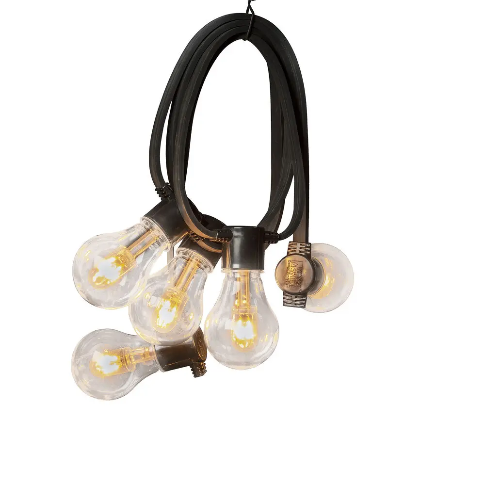 Guirlande lumineuse, ambre, 10m Noir De Konstsmide - Avec un indice de protection IP44 et suffisamment robuste pour une utilisation int&eacute;rieure et ext&eacute;rieure.
