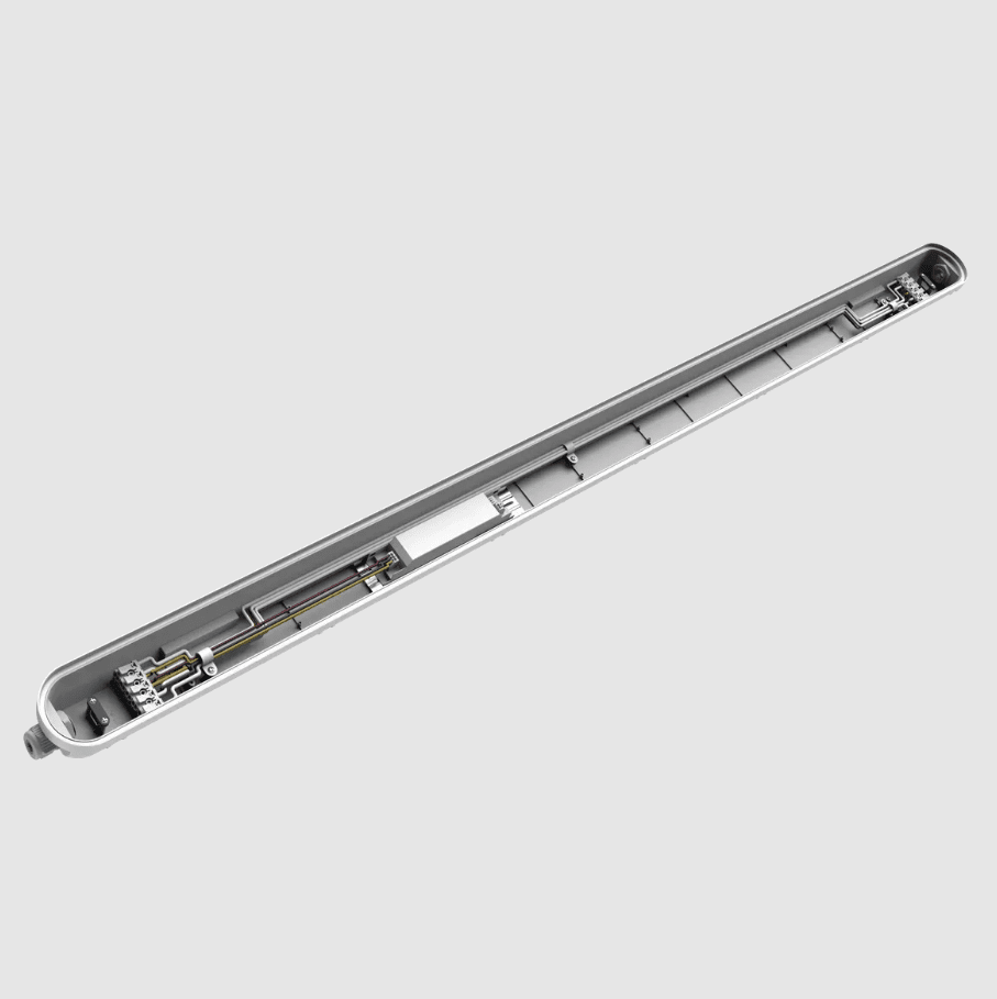 Sixtyfivey 4000K 150cm Gris De Designlight - Le Sixtyfivey offre flexibilit&eacute; et simplicit&eacute; d'utilisation gr&acirc;ce &agrave; des fonctionnalit&eacute;s telles que : un raccordement traversant avec bornier rapide 5 p&ocirc;les pour un c&acirc;blage ais&eacute; ; des colliers en acier inoxydable pour une fixation s&ucirc;re et permanente ; la visserie de montage pour les c&acirc;bles incluse ; et une puissance r&eacute;glable par commutateur DIP pour un ajustement optimal de la lumi&egrave;re.