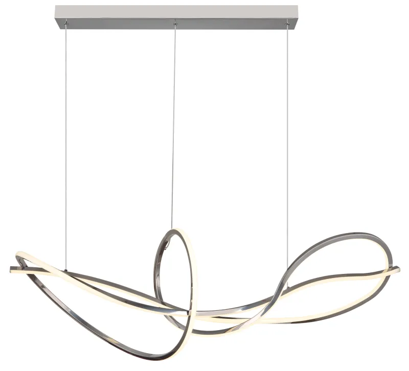 Iduna 110cm Chrome suspension De Globo Lighting - La température de couleur réglable de 2700 K à 6000 K vous permet d'adapter l'éclairage à vos préférences et de créer l'atmosphère idéale pour chaque occasion.