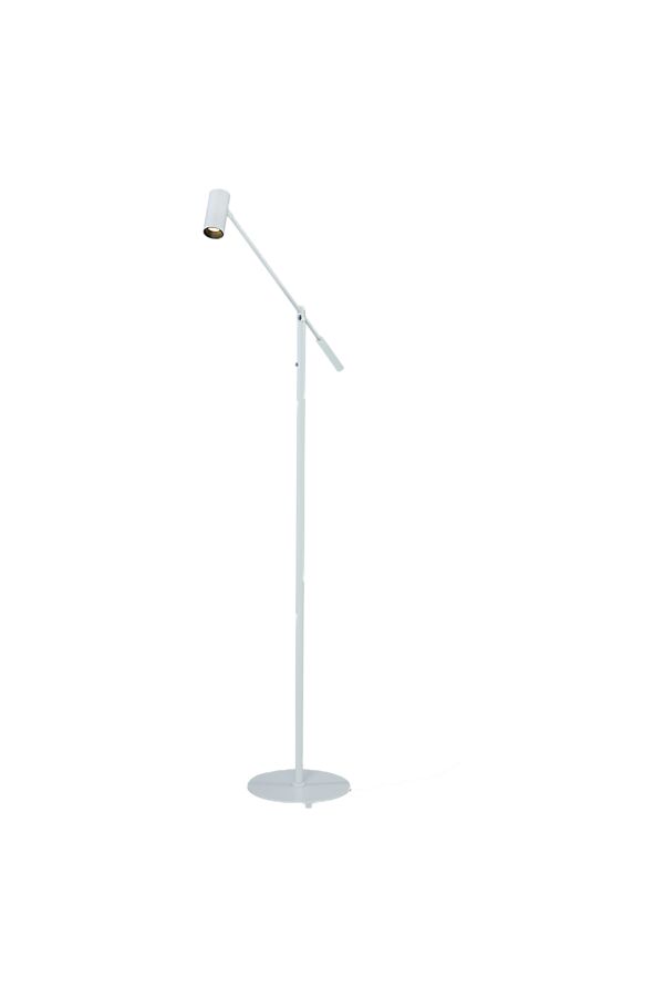Concord Blanc lampadaire De Aneta Lighting - La tête de la lampe et le bras sont tous deux réglables, ce qui vous permet de diriger facilement la lumière où vous le souhaitez.