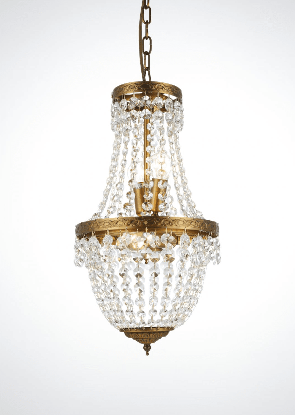 Morsamt Ø25 Laiton brossé cristal De Norrsken Design - Ce lustre n'est pas seulement une source de lumière, mais aussi une œuvre d'art qui transforme n'importe quelle pièce en un cadre élégant.