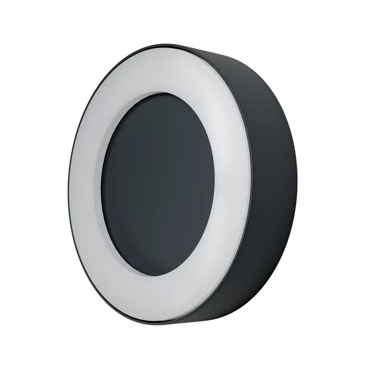 Ring Gris foncé lampe d’extérieur De Osram - Tillverkad av aluminium och med IP44-klassning &auml;r den t&aring;lig mot v&auml;der och passar perfekt f&ouml;r fasader, entr&eacute;er och uteplatser.