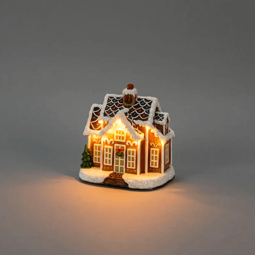 Maison En Pain D’épices LED 17cm Brun De Konstsmide - Jolie maison en pain d'&eacute;pices avec 9 lumi&egrave;res LED qui rayonnent la magie de No&euml;l dans une lueur blanche et chaude.