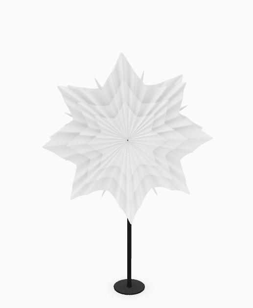 Neela Ø43 Blanc De Markslöjd - Cette &eacute;toile de table d&eacute;corative sera une belle pi&egrave;ce ma&icirc;tresse dans votre maison ce No&euml;l et cr&eacute;era une ambiance douce et chaleureuse.