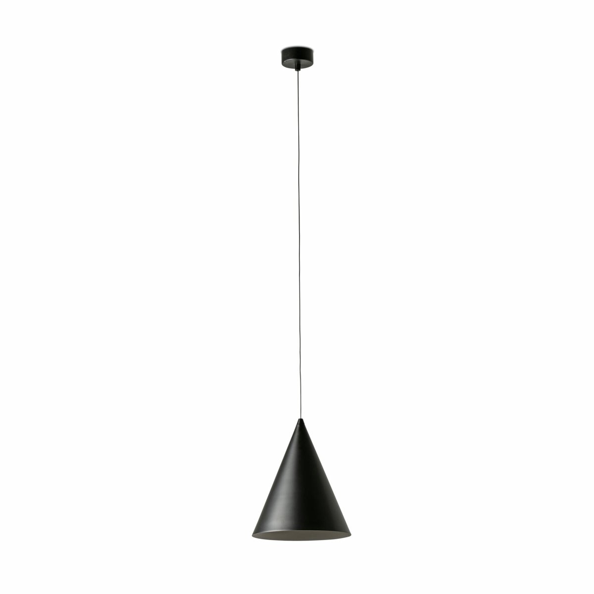 Lina Ø24 Noir suspension De Faro Barcelona - Son design &eacute;l&eacute;gant est parfait pour les environnements n&eacute;cessitant un &eacute;clairage sophistiqu&eacute; et subtil, id&eacute;al au-dessus d'une table, dans une cuisine ou dans un salon moderne.