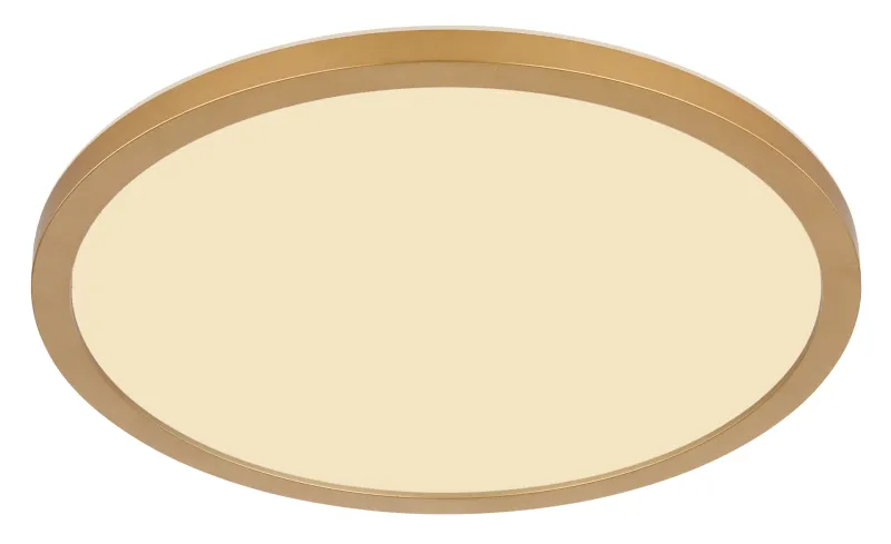 Sapana Ø30 Laiton lampe de salle de bain De Globo Lighting - Lampan &auml;r tillverkad av matt m&auml;ssingsf&auml;rgad och vit plast, vilket ger ett mjukt och bl&auml;ndfritt ljus.