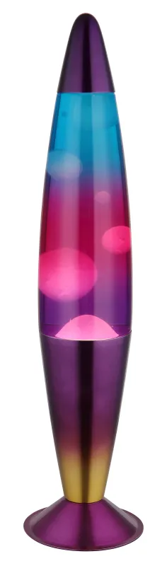 Etna Multicolore lampe pour enfant De Globo Lighting - Etna &auml;r en fascinerande lavalampa med klar v&auml;tska och vitt vax som sm&auml;lter l&aring;ngsamt och skapar hypnotiska ljuseffekter.