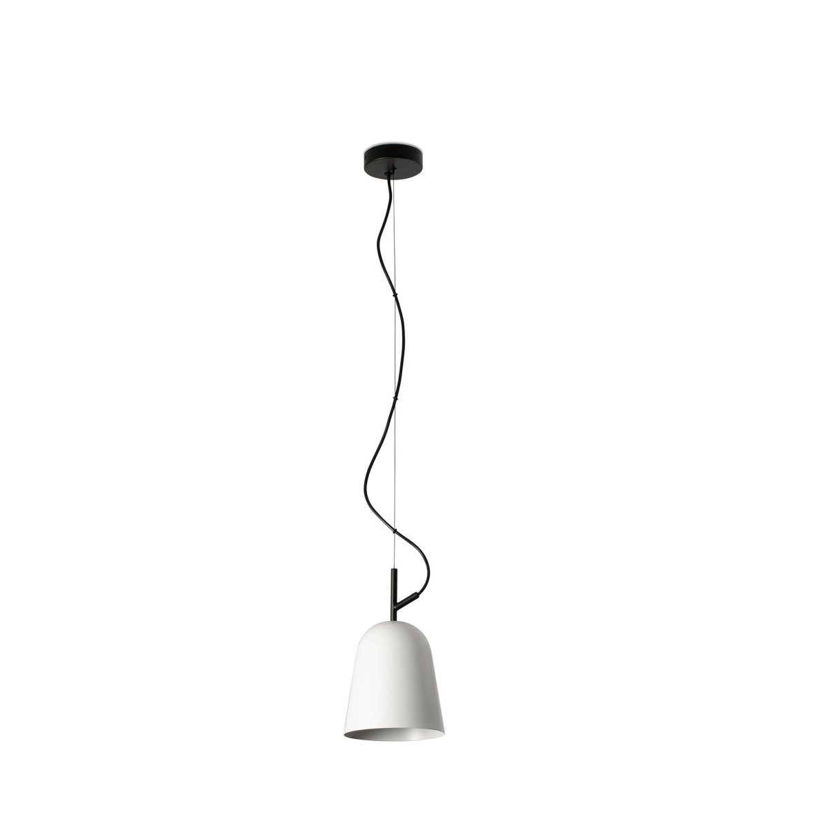  Studio Ø16 Blanc suspension De Faro Barcelona - Son abat-jour blanc et son format compact en font un luminaire id&eacute;al pour les cuisines, les espaces de travail ou les environnements cr&eacute;atifs.