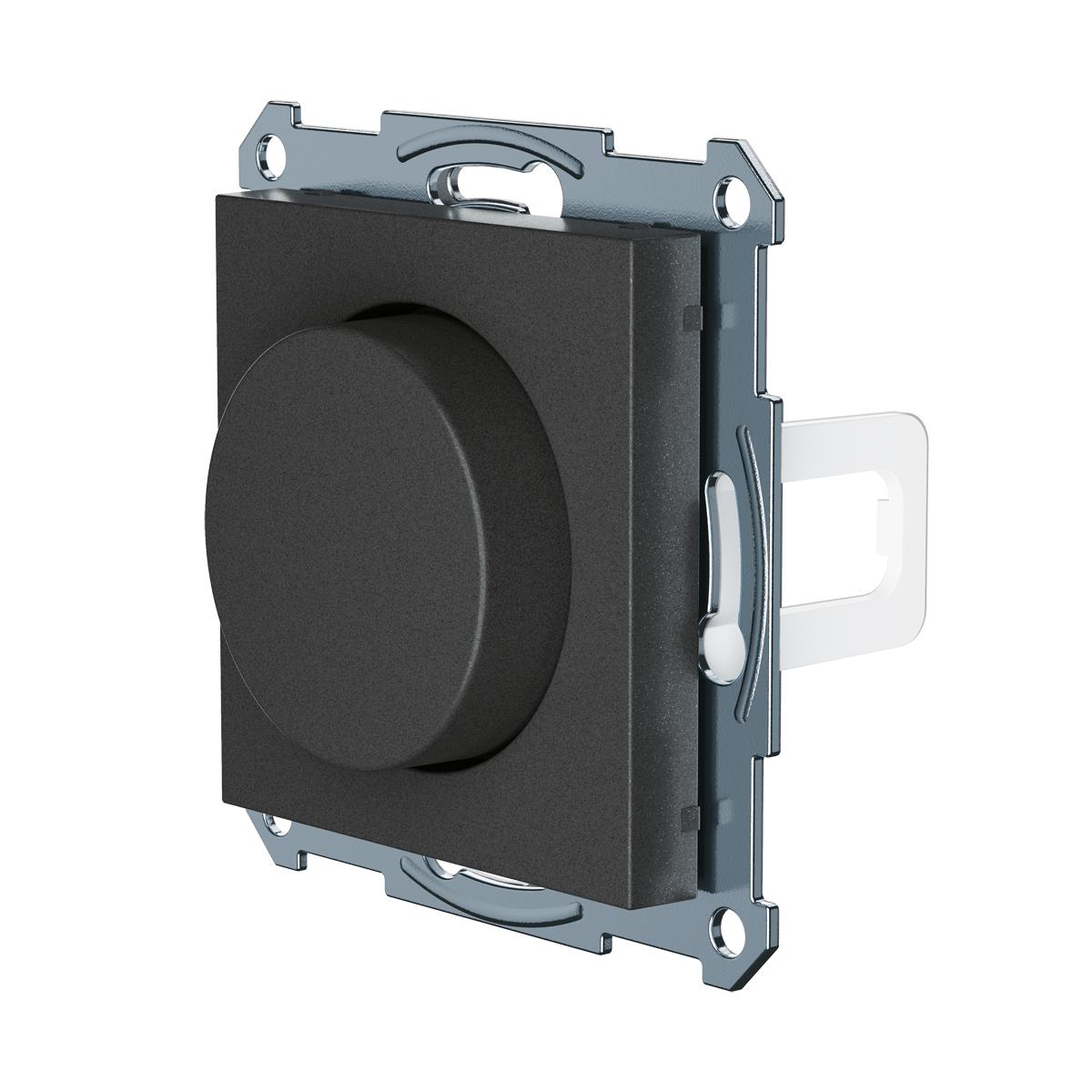 Vridadapter RTR-01-S Anthracite De Plejd - Le variateur Plejd fix&eacute; sur le RTR-01 conserve ses fonctions, telles que les entr&eacute;es de commande et les minuteries, et peut donc &ecirc;tre contr&ocirc;l&eacute; via d'autres boutons.