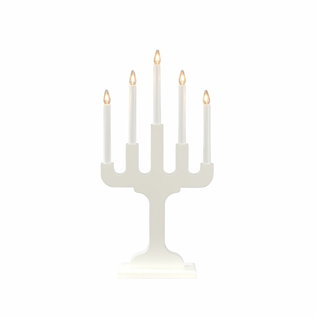 Candelabra 5 Lights Blanc De Konstsmide - Avec cinq lumi&egrave;res, il diffuse une lueur chaleureuse et atmosph&eacute;rique qui cr&eacute;e une atmosph&egrave;re chaleureuse pendant les mois d'hiver.