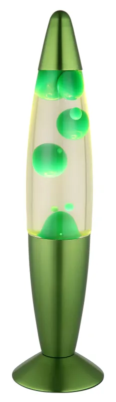 Etna Vert lampe pour enfant De Globo Lighting - Etna &auml;r en fascinerande lavalampa med klar v&auml;tska och gr&ouml;nt vax som sm&auml;lter l&aring;ngsamt och skapar hypnotiska ljuseffekter.