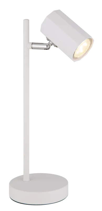 James 35cm Blanc lampe de bureau De Globo Lighting - James &auml;r en modern och funktionell bordslampa som imponerar b&aring;de estetiskt och tekniskt.