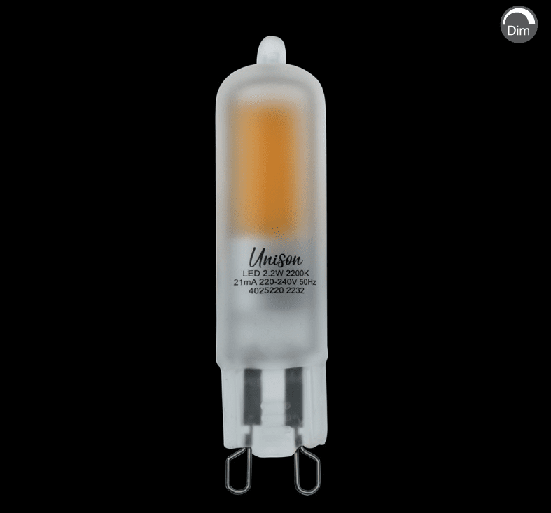LED G9 mat 2,2W 2200K Dimmable De Unison - 