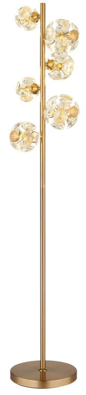 Virina Or lampadaire De Globo Lighting - Med en perfekt balans mellan modern design och funktionalitet blir Virina ett lyxigt blickf&aring;ng som f&ouml;rh&ouml;jer rummets karakt&auml;r och skapar unika ljusmoment.