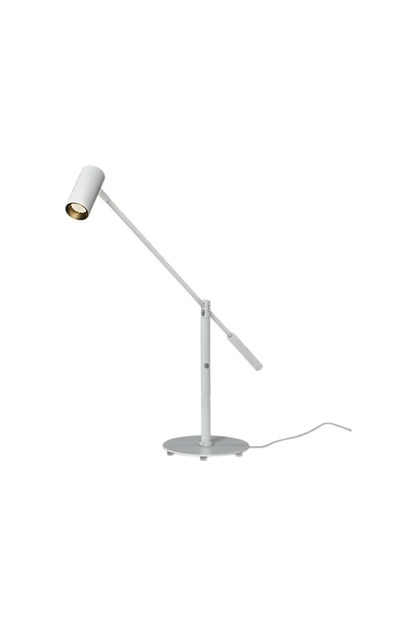 Concord 58cm Blanc lampe de bureau De Aneta Lighting - La tête de la lampe et le bras sont tous deux réglables, ce qui vous permet de diriger facilement la lumière où vous le souhaitez.
