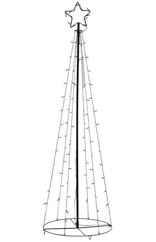 Sapin De Noël En Métal Noir De Pixie Design - Ce sapin de No&euml;l en m&eacute;tal avec &eacute;toiles et &eacute;clairage LED int&eacute;gr&eacute; est une interpr&eacute;tation &eacute;l&eacute;gante et moderne du sapin de No&euml;l classique.