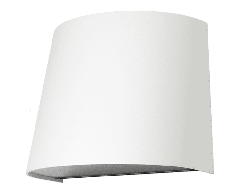 Maxi Blanc lampe d’extérieur De Westal - Il est fabriqué en aluminium anodisé et est recouvert de poudre blanche avec du PET-G antireflet.