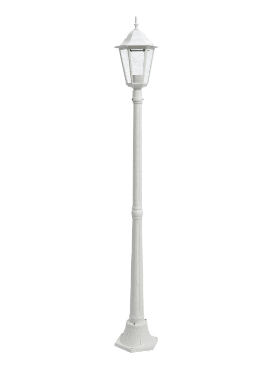 Kartano 175cm Blanc lampadaire De Airam - Le langage du design classique et les mat&eacute;riaux &agrave; l'ancienne &ndash; les verres &agrave; facettes &ndash; sont intemporels.