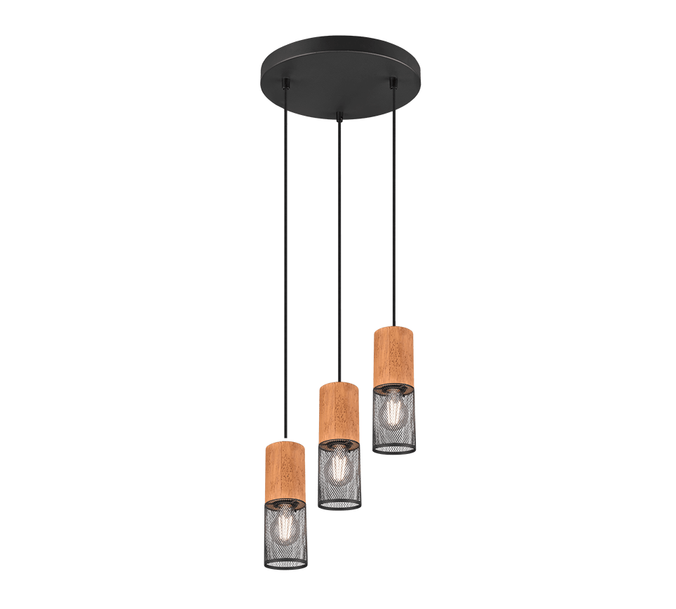 Tosh Ø28 Noir suspension De Trio Lighting - 