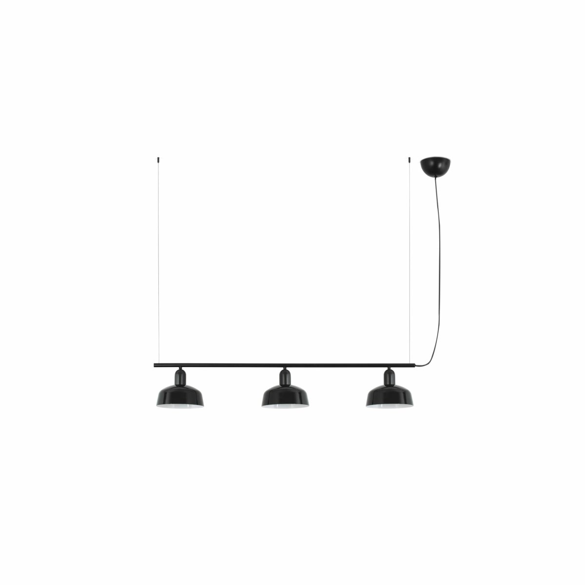 Tatawin 100cm Noir suspension De Faro Barcelona - La forme de l'abat-jour s'inspire des toits des maisons traditionnelles de Tataouine, une ville du sud-est de la Tunisie.