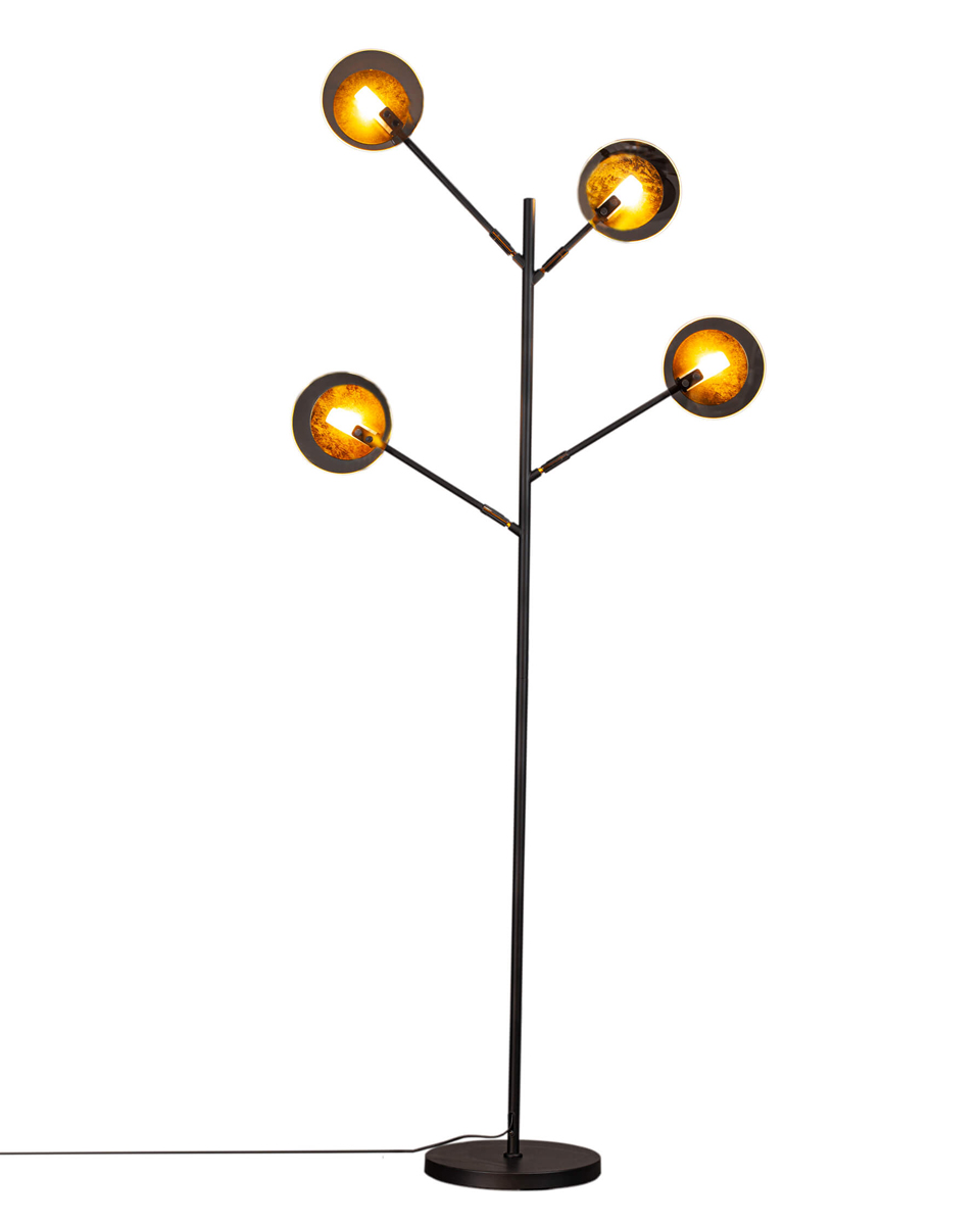 Turno Noir lampadaire De By Rydéns - Comme le lampadaire Turno n'a pas de dos, vous pouvez choisir si les sources lumineuses, log&eacute;es dans un tube en verre d&eacute;poli, sont le point focal ou si vous pr&eacute;f&eacute;rez qu'elles soient cach&eacute;es et &agrave; l'arri&egrave;re.