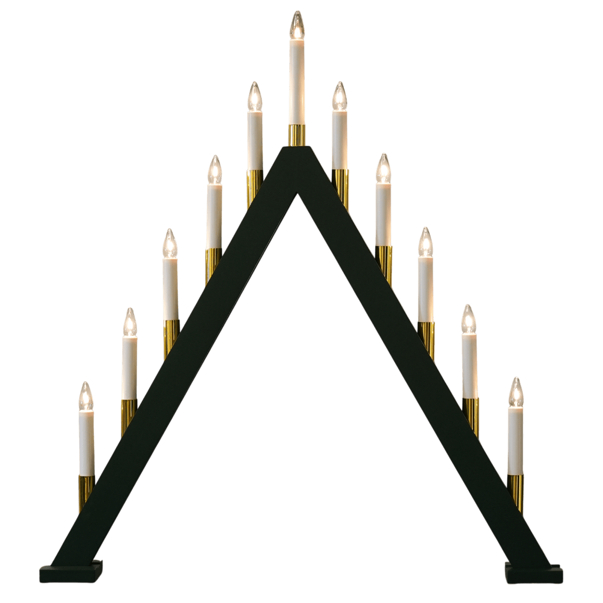 Hilda 11 vert foncé De Pixie Design - Hilda est un chandelier en bois robuste dot&eacute; de onze bougies diffusant une lumi&egrave;re chaude et intense.