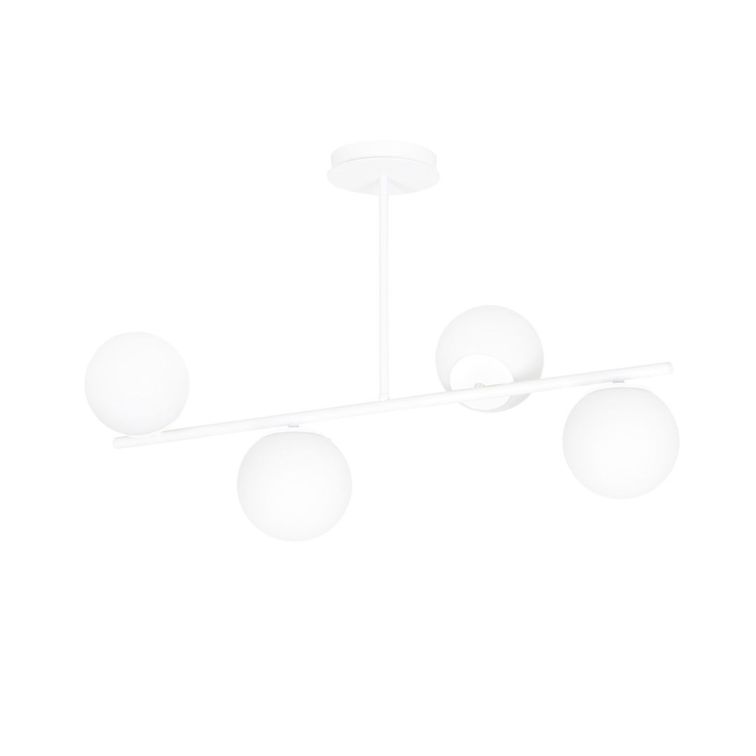 Bior 80cm Blanc plafonnier De Emibig Lighting - L'élégant plafonnier Bior séduit par son design minimaliste et s'intègre harmonieusement à la plupart des espaces de vie.