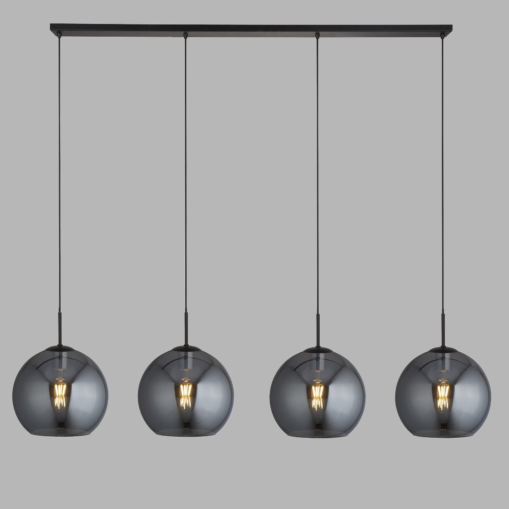 Amsterdam 175cm Noir suspension De Searchlight - La lampe est réglable, ce qui en fait un ajout parfait à une cuisine ou une salle à manger moderne.