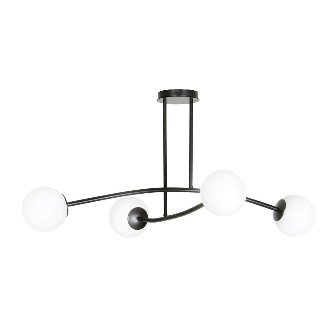 Halldor 108cm Noir suspension De Emibig Lighting - Halldor est une s&eacute;rie de plafonniers qui compl&egrave;tent &agrave; la fois les int&eacute;rieurs modernes et classiques.
