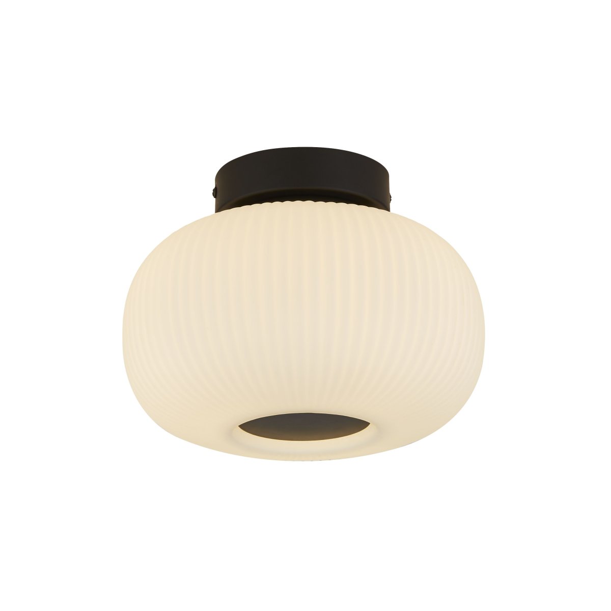 Lumina Ø24 Noir plafonnier De Searchlight - Le plafonnier Lumina convient aussi bien aux couloirs, aux bureaux, aux cuisines qu'aux salons.