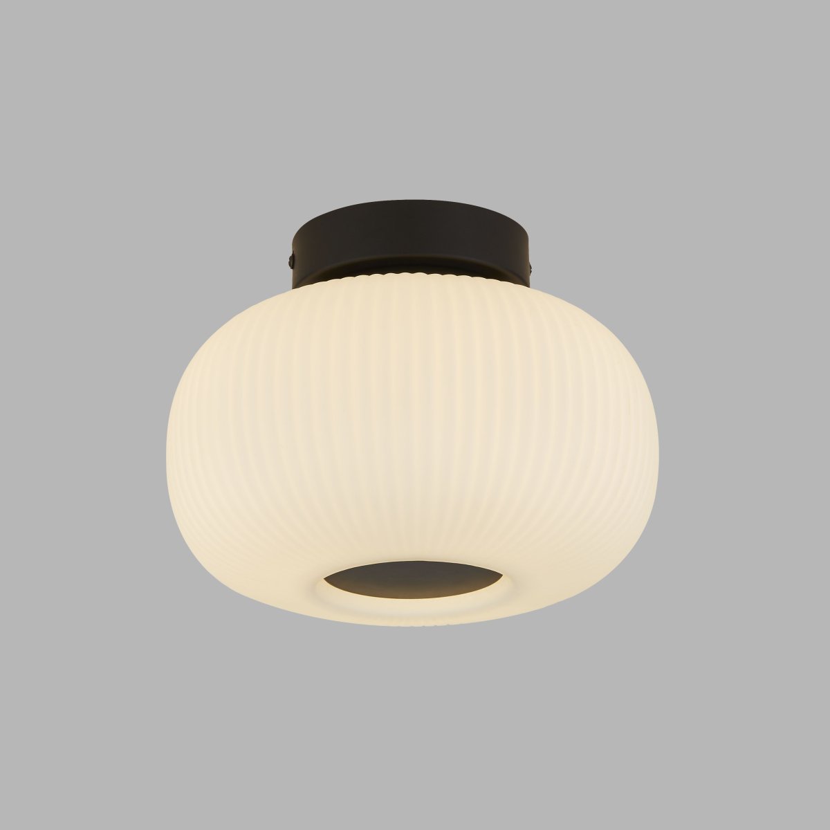 Lumina Ø24 Noir plafonnier De Searchlight - Le plafonnier Lumina convient aussi bien aux couloirs, aux bureaux, aux cuisines qu'aux salons.