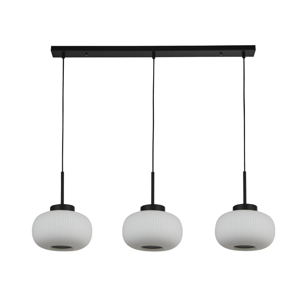 Lumina 104cm Noir suspension De Searchlight - La hauteur est réglable afin que vous puissiez adapter la lampe à la fois à la hauteur du plafond et à l'utilisation que vous souhaitez en faire.