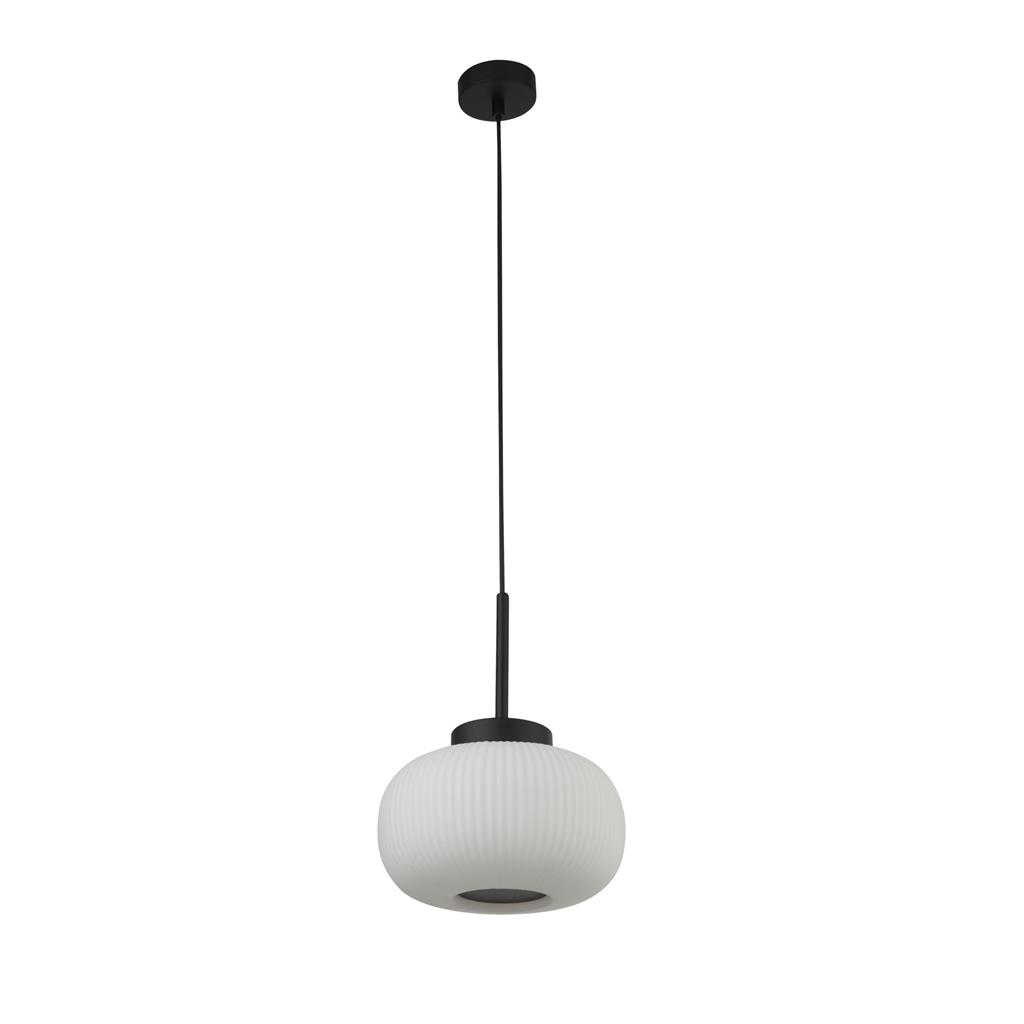 Lumina Ø24 Noir suspension De Searchlight - La hauteur est réglable afin que vous puissiez adapter la lampe à la fois à la hauteur du plafond et à l'utilisation que vous souhaitez en faire.