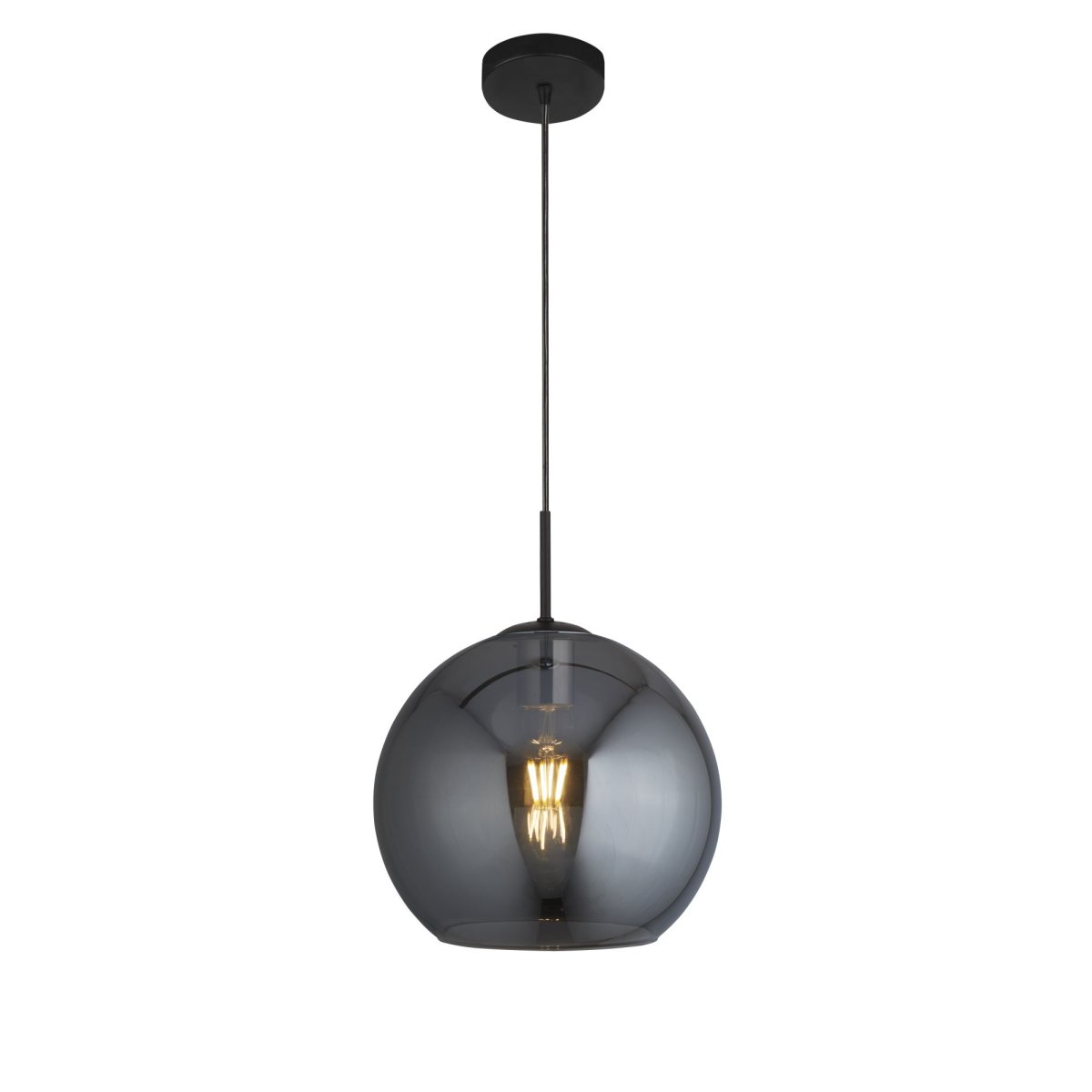 Amsterdam Ø30 Noir mat suspension De Searchlight - La suspension est réglable et donc parfaite pour n'importe quelle pièce.