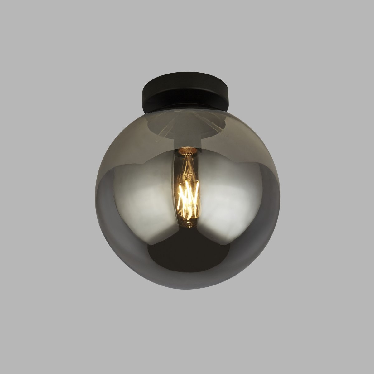 Amsterdam Ø25 Noir plafonnier De Searchlight - Le plafonnier Amsterdam est parfait pour le couloir, la chambre, la cuisine ou les petites pi&egrave;ces sans compromettre le style.