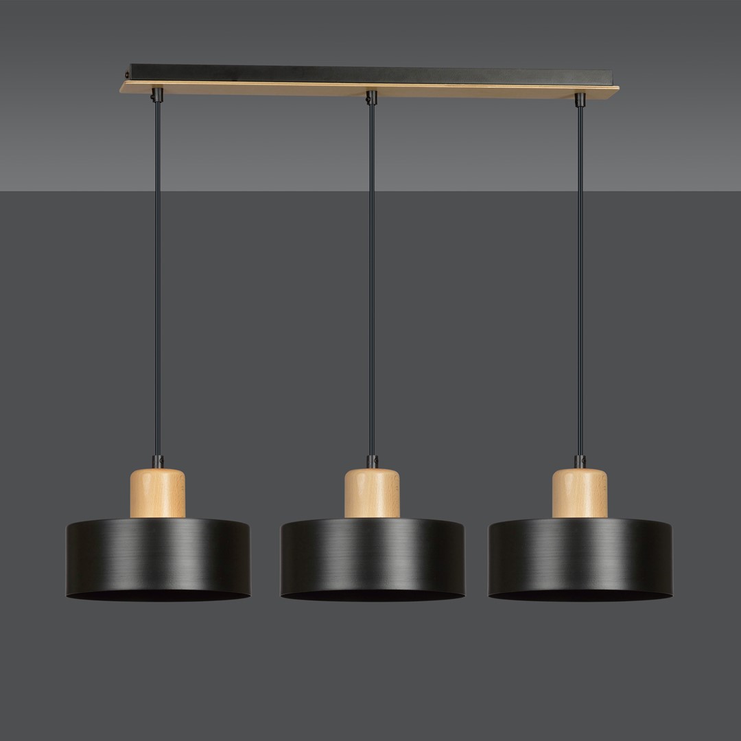 Torin 80cm Noir suspension De Emibig Lighting - Torin est une s&eacute;rie de plafonniers modernes avec une forme simple et un design &eacute;l&eacute;gant &ndash; un mod&egrave;le qui s'int&egrave;gre dans presque tous les int&eacute;rieurs.