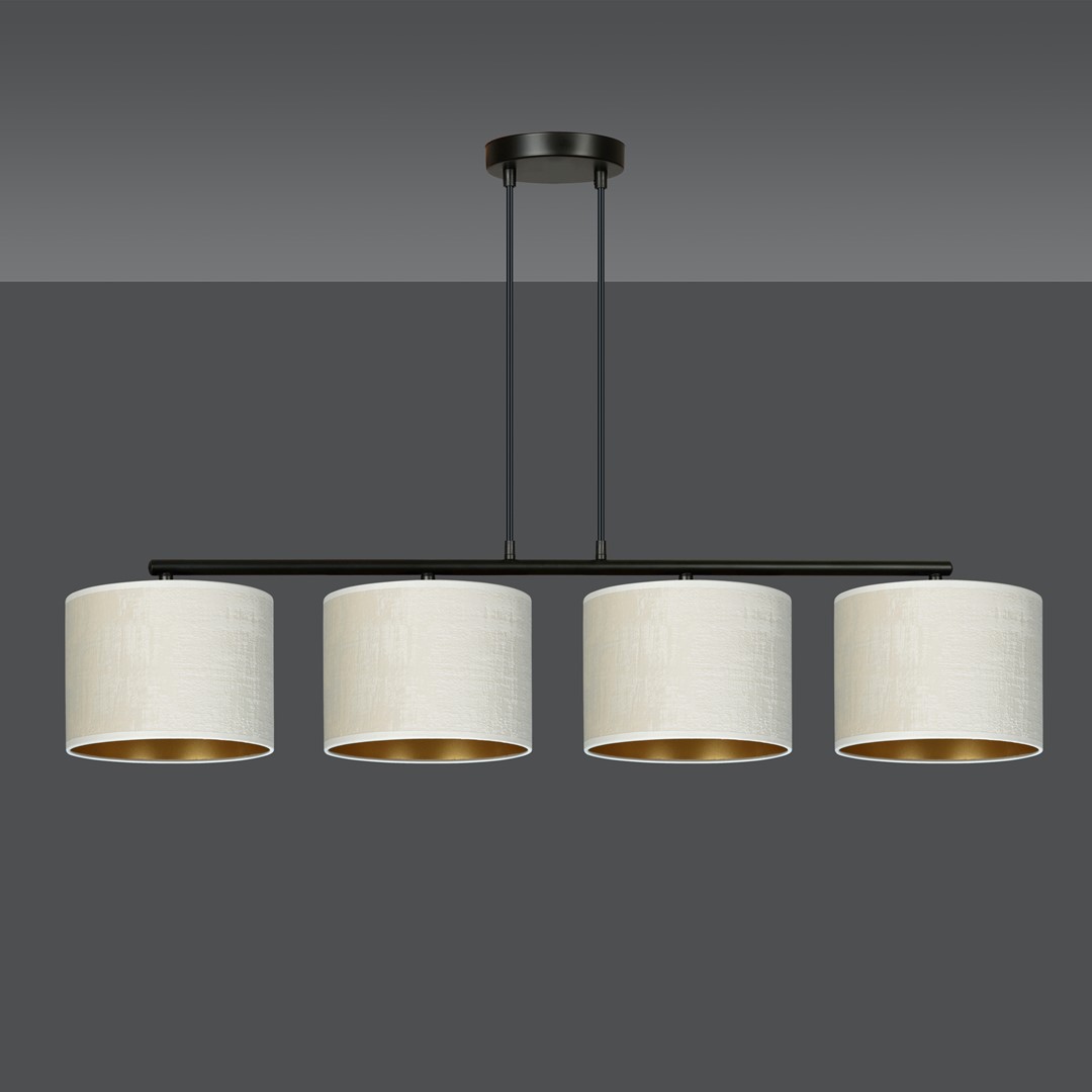Hilde 100cm Beige suspension De Emibig Lighting - La construction simple et la palette de couleurs &eacute;l&eacute;gante font de Hilde un choix polyvalent qui s'int&egrave;gre dans de nombreuses pi&egrave;ces et styles diff&eacute;rents.