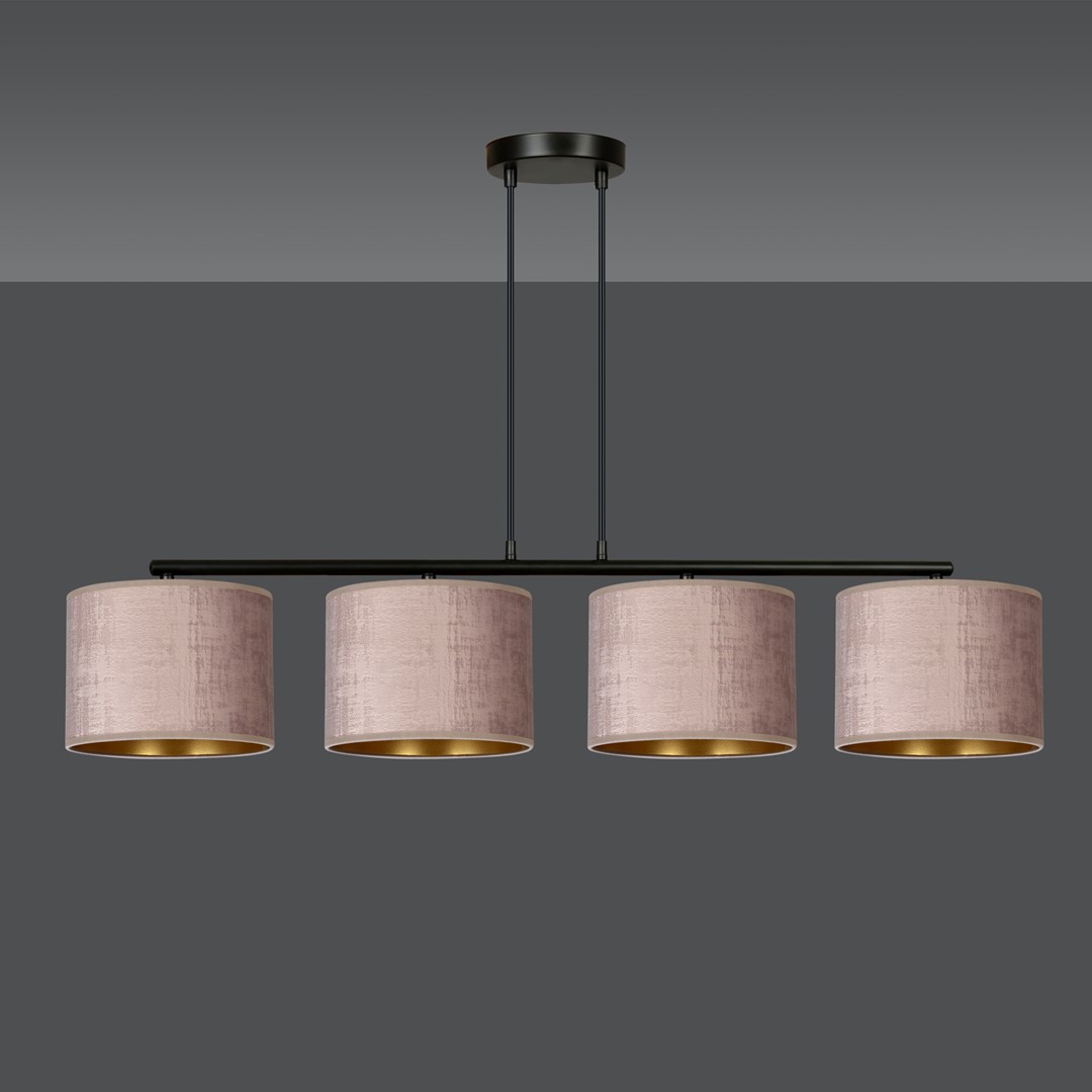 Hilde 100cm Rose suspension De Emibig Lighting - La construction simple et la palette de couleurs &eacute;l&eacute;gante font de Hilde un choix polyvalent qui s'int&egrave;gre dans de nombreuses pi&egrave;ces et styles diff&eacute;rents.