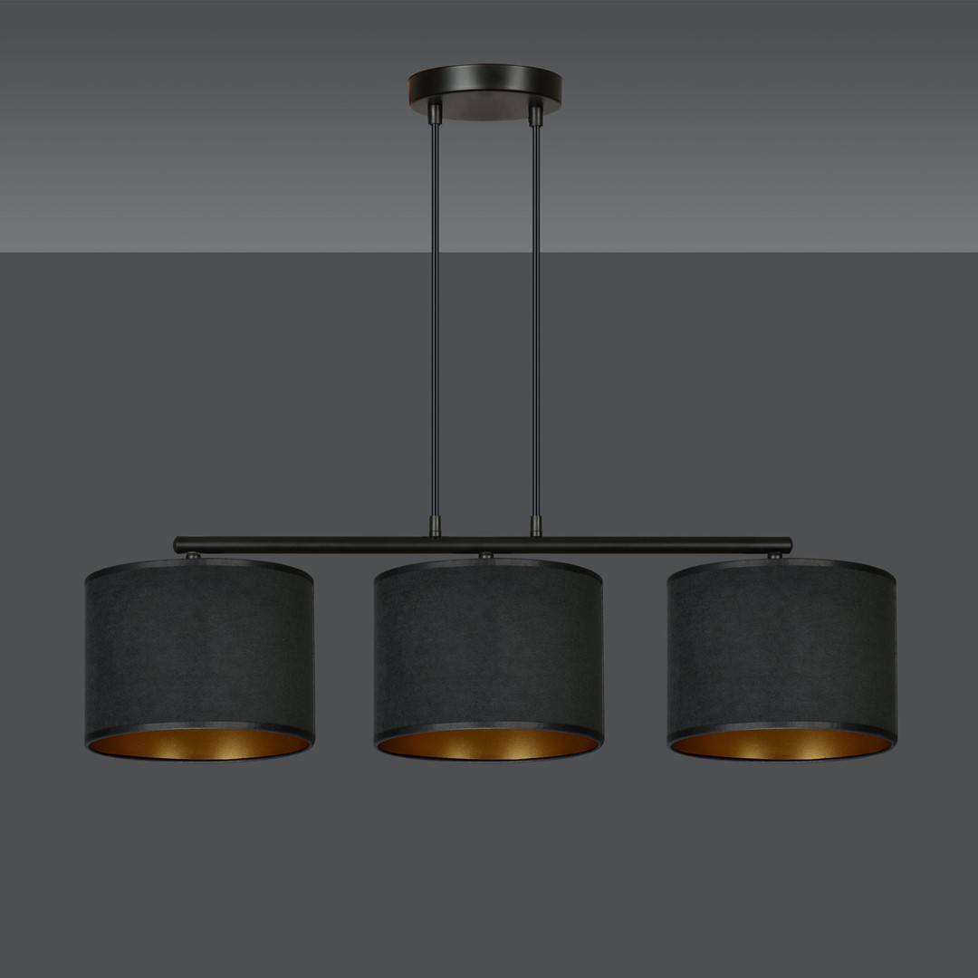 Hilde 72cm Noir suspension De Emibig Lighting - La construction simple et la palette de couleurs &eacute;l&eacute;gante font de Hilde un choix polyvalent qui s'int&egrave;gre dans de nombreuses pi&egrave;ces et styles diff&eacute;rents.