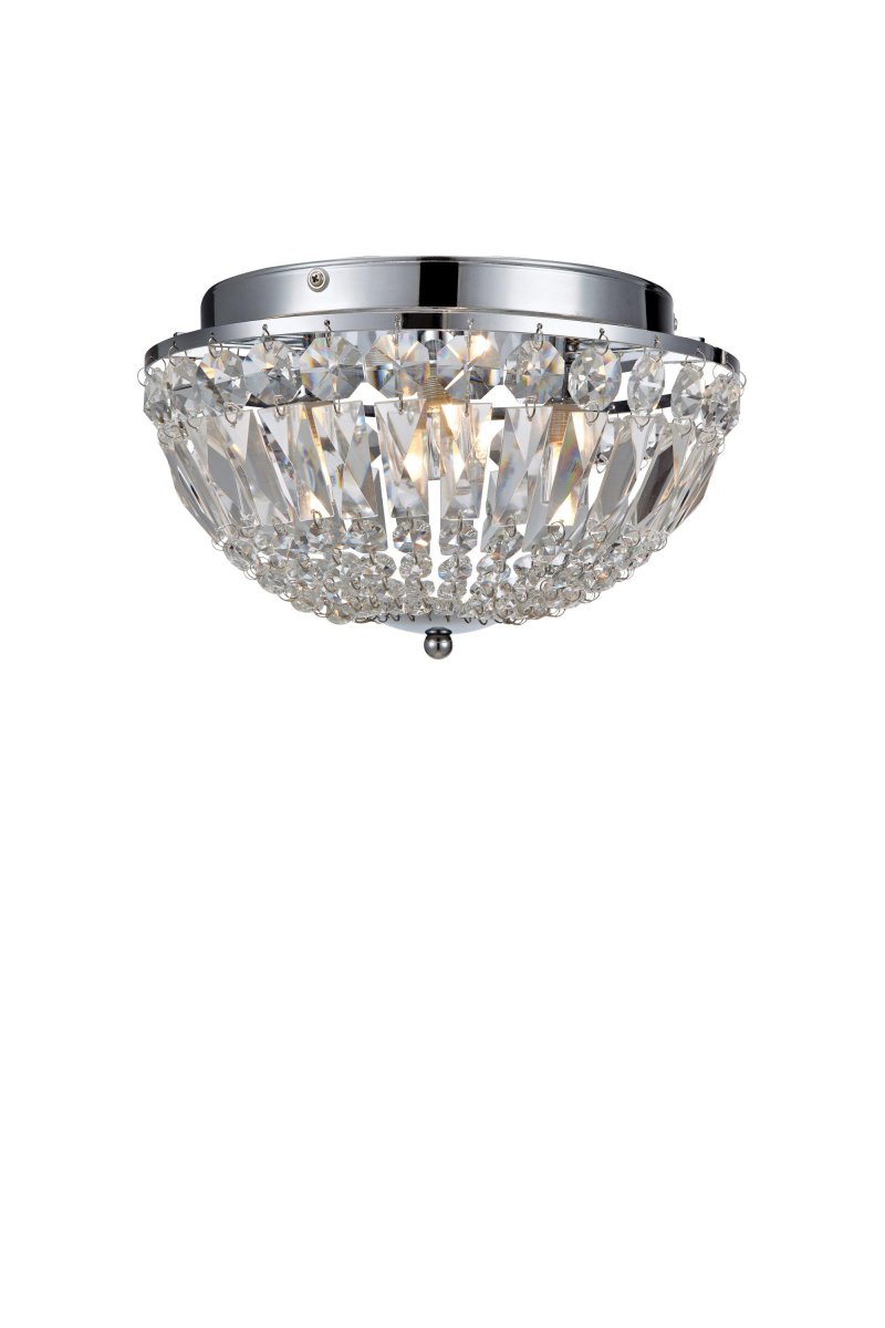 Estelle Ø30 Chrome lampe de salle de bain De Markslöjd - Le plafonnier en cristal Estelle est un plafonnier &eacute;l&eacute;gant qui transforme votre salle de bain en une oasis luxueuse.