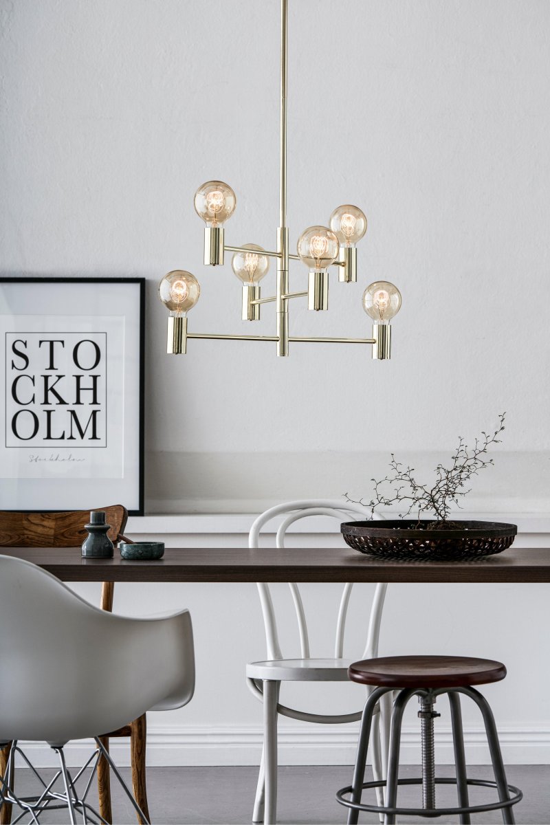 Capital Ø62 Laiton suspension De Markslöjd - Cr&eacute;ez une ambiance tendance et ajoutez une touche sophistiqu&eacute;e &agrave; votre int&eacute;rieur avec ce plafonnier exclusif !