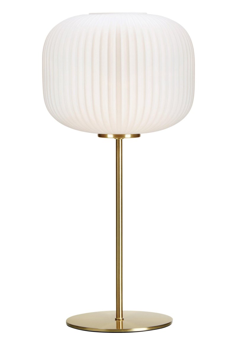 Sober 50cm Blanc lampe de table De Markslöjd - Sober est une lampe de table élégante avec un abat-jour en verre élégant et une base en laiton brossé.