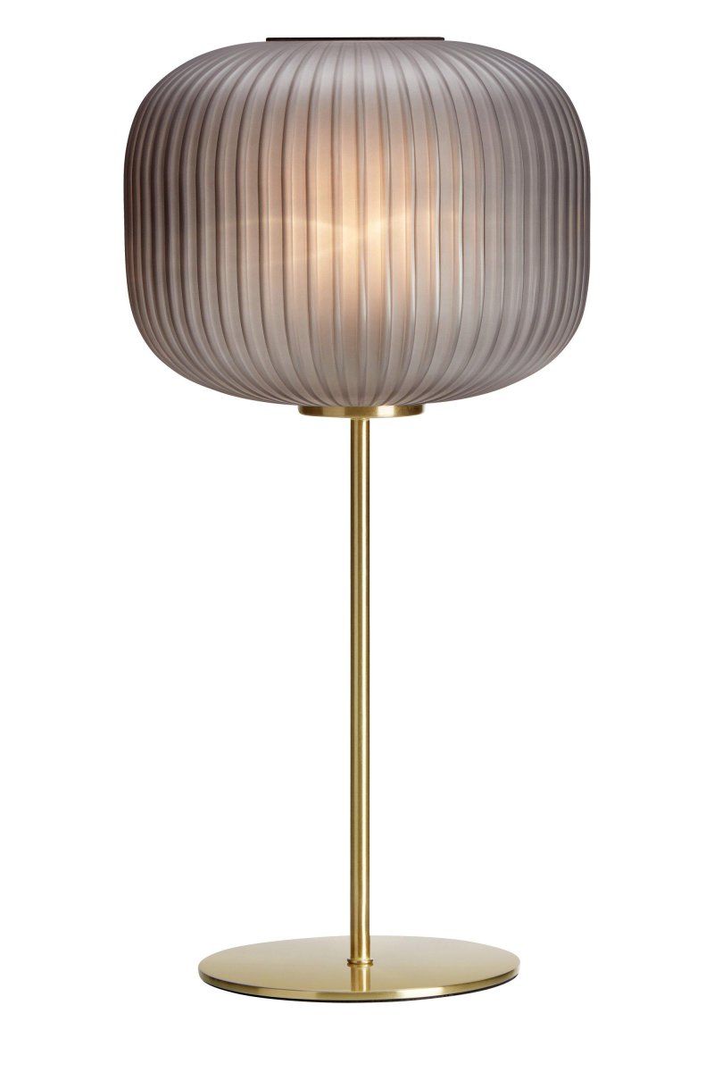 Sober 50cm Couleur fumée lampe de table De Markslöjd - Sober est une lampe de table élégante avec un abat-jour en verre élégant et une base en laiton brossé.