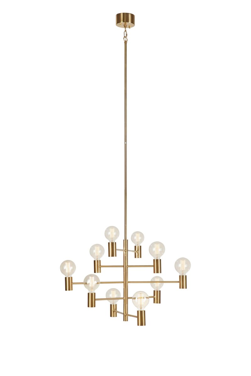 Paris Ø73 Laiton suspension De Markslöjd - Les bras de la lampe ont des longueurs et des hauteurs différentes, créant une expression dynamique et élégante sans dominer la pièce.