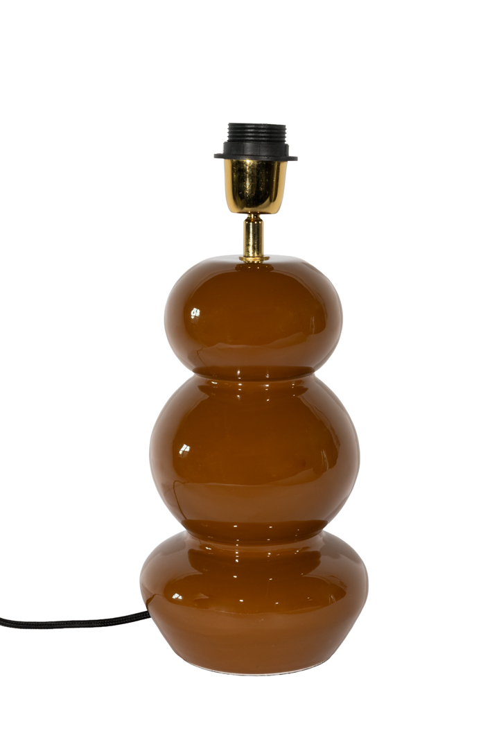 Becca 36cm Brun pied de lampe De Alde & Lind - Becca est un pied de lampe décoratif en métal brun chaud à la finition brillante, semblable à de l'émail.