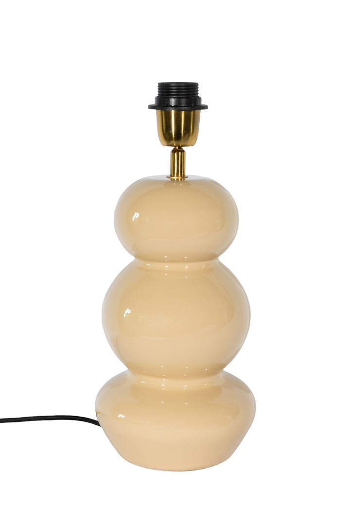 Becca 36cm Beige pied de lampe De Alde & Lind - Becca est un pied de lampe décoratif en métal beige clair à la finition brillante, semblable à de l'émail.