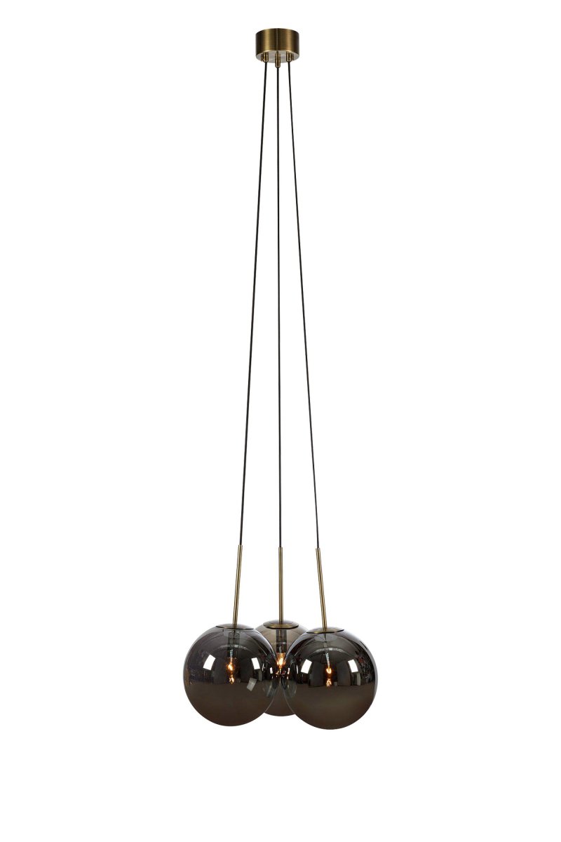 Dione Ø54 Couleur fumée suspension De Markslöjd - Dione est disponible en s&eacute;rie de lampes de table et de lampadaires, &eacute;galement avec verre opale.