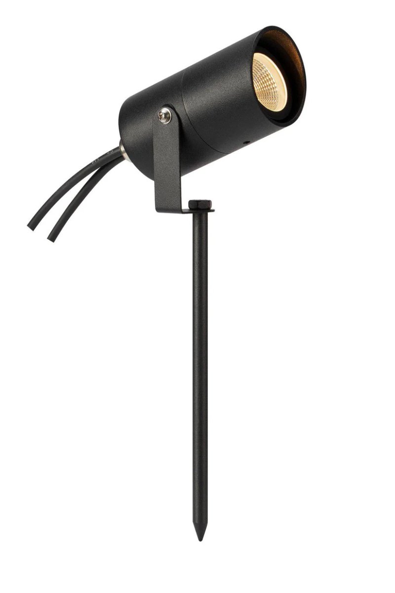 Spotlight 3W Noir Garden 24 De Markslöjd - La lampe a un angle de faisceau de 360 degrés et une lumière LED fixe de 3 W.